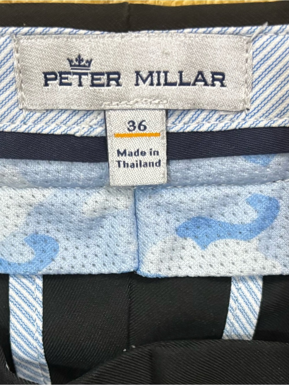 Peter Millar Salem Performance Shorts Camo Waistband Size 36